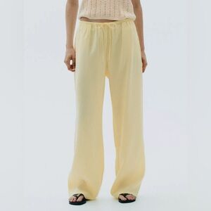 Yellow Trendy Women's Drawstring Pants
